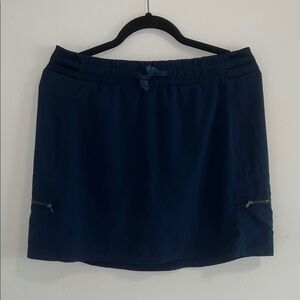 Kyodan Luxury Athletic Navy Pull-On Skort with Zipper Pockets, Large